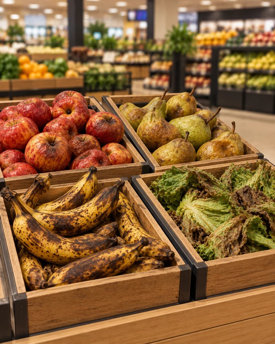 Seção de perecíveis de um supermercado