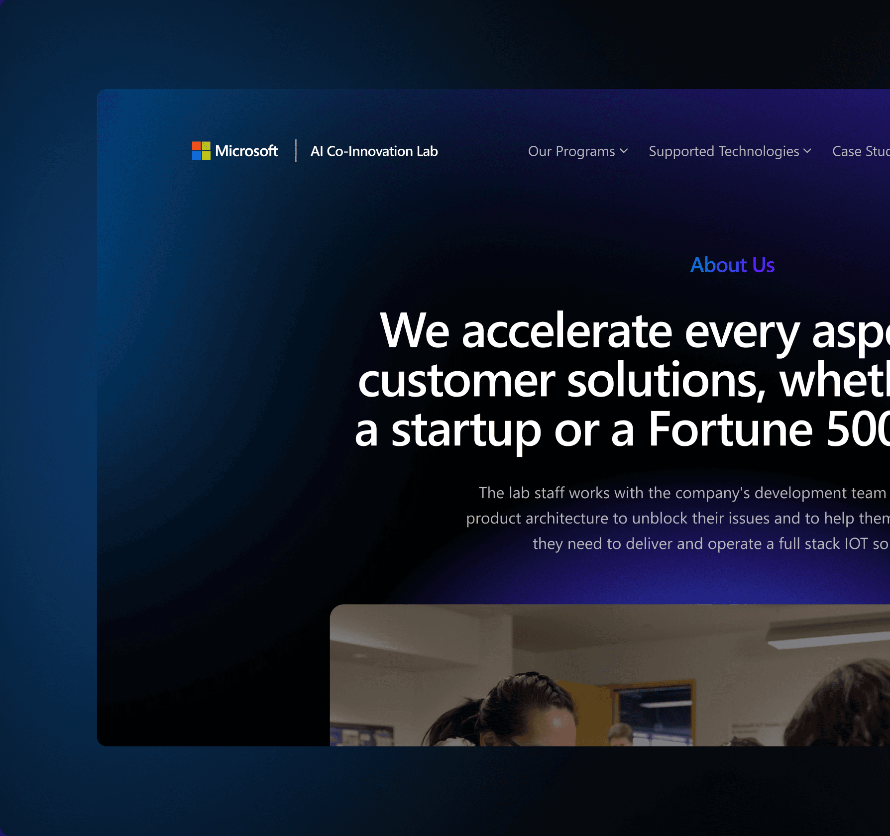 Criando a próxima geração de AI com o laboratório de inovação da Microsoft