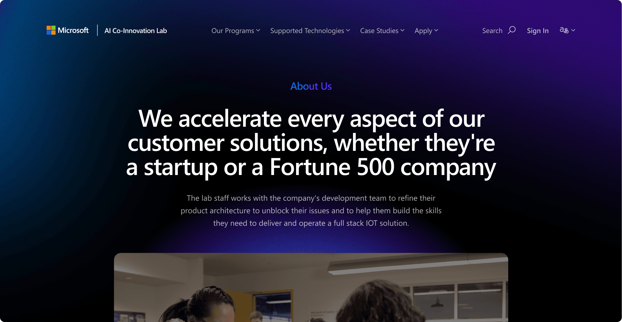 Criando a próxima geração de AI com o laboratório de inovação da Microsoft