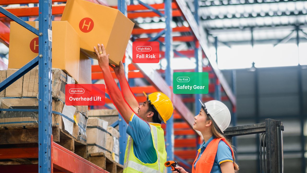 An industrial operation under monitoring